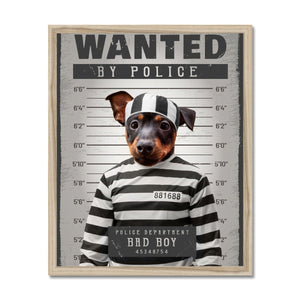 The Criminal: Custom Pet Portrait - Paw & Glory - Dog Portraits - Pet Portraits