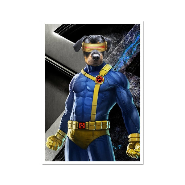 One-Eyed Mythic Warrior Custom Pet Poster | Pet Portrait Print | Paw & Glory