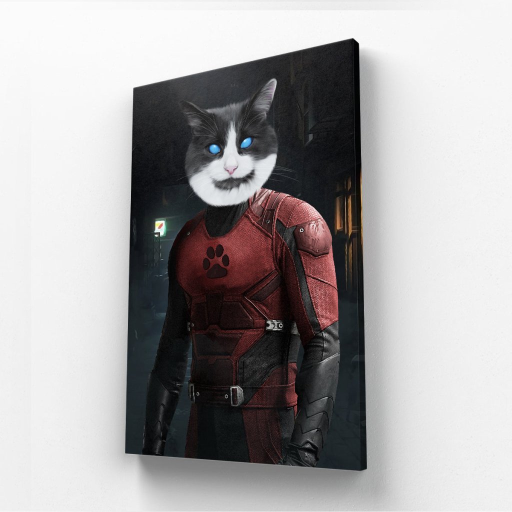 Masked City Hero Custom Pet Canvas | Custom Pet Canvas | Paw & Glory