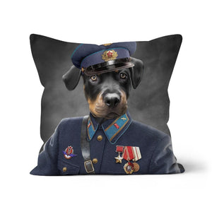 The Decorated Soldier: Custom Pet Pillow - Paw & Glory - Dog Portraits - Pet Portraits