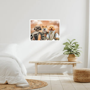 The Dignified 3: Custom Pet Poster - Paw & Glory - Dog Portraits - Pet Portraits