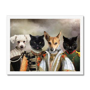 The Dignified 4: Custom Pet Portrait - Paw & Glory - Dog Portraits - Pet Portraits