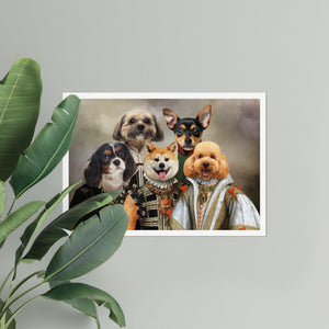 The Dignified 5: Custom Pet Poster - Paw & Glory - Dog Portraits - Pet Portraits