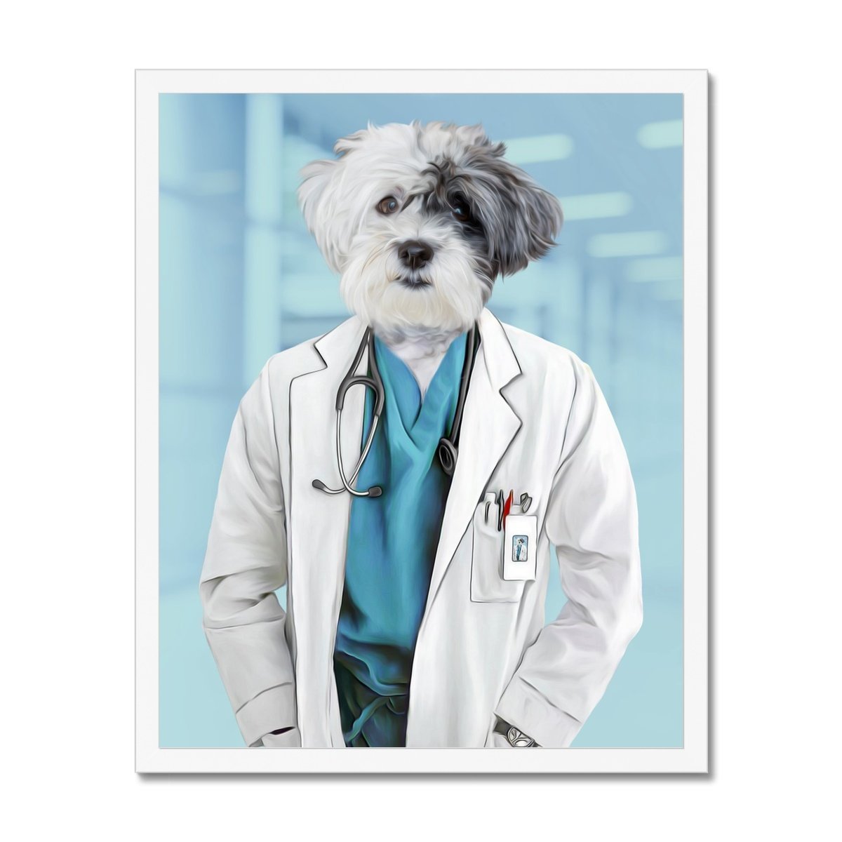 The Doctor: Custom Pet Portrait - Paw & Glory - Dog Portraits - Pet Portraits