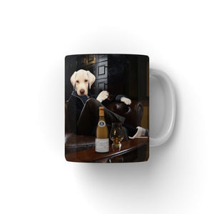 The Don with Cigar: Custom Pet Coffee Mug - Paw & Glory - Dog Portraits - Pet Portraits