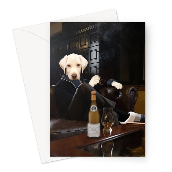 The Don With Cigar Custom Pet Greeting Card | Pet Lover Gift | Paw & Glory
