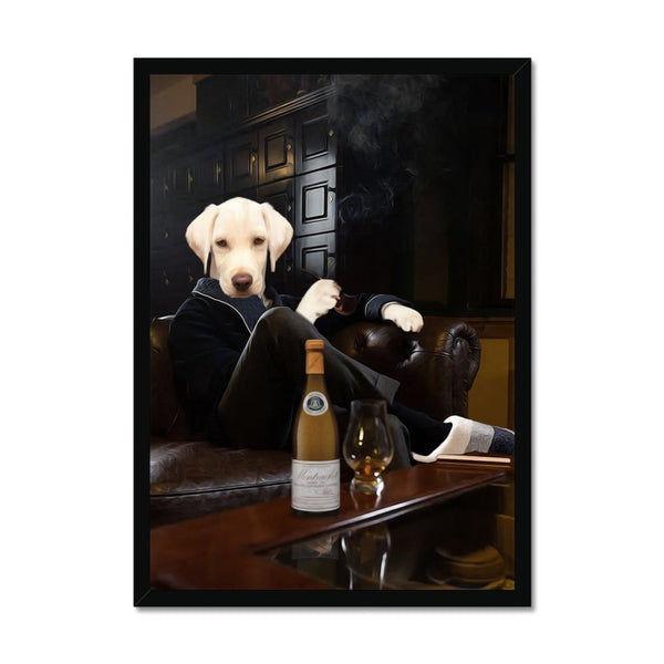 The Don With Cigar Custom Pet Portrait | Custom Pet Portrait | Paw & Glory