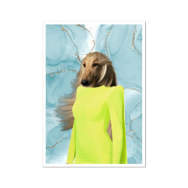 Luxury Glamour Star Custom Pet Poster | Pet Portrait Print | Paw & Glory