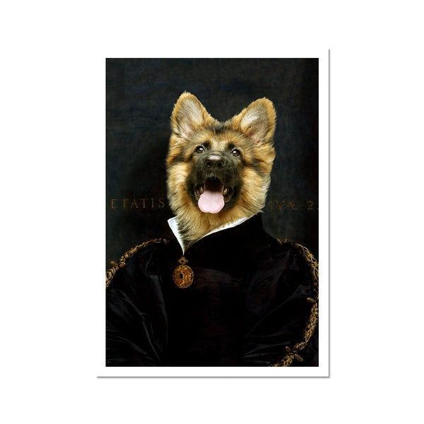 The Duchess: Custom Pet Poster | royal pet portrait | Paw & Glory