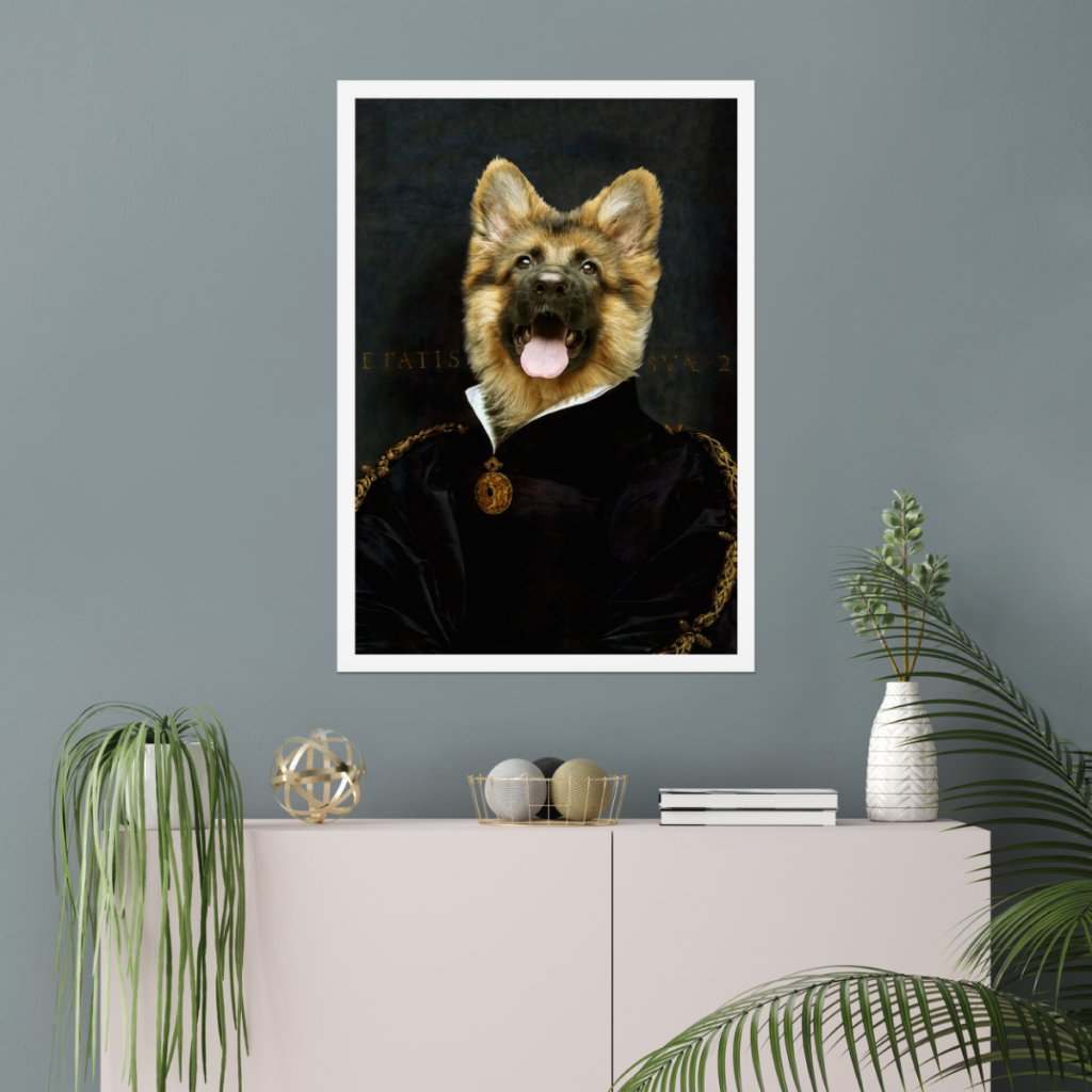 The Duchess: Custom Pet Poster - Paw & Glory - Dog Portraits - Pet Portraits