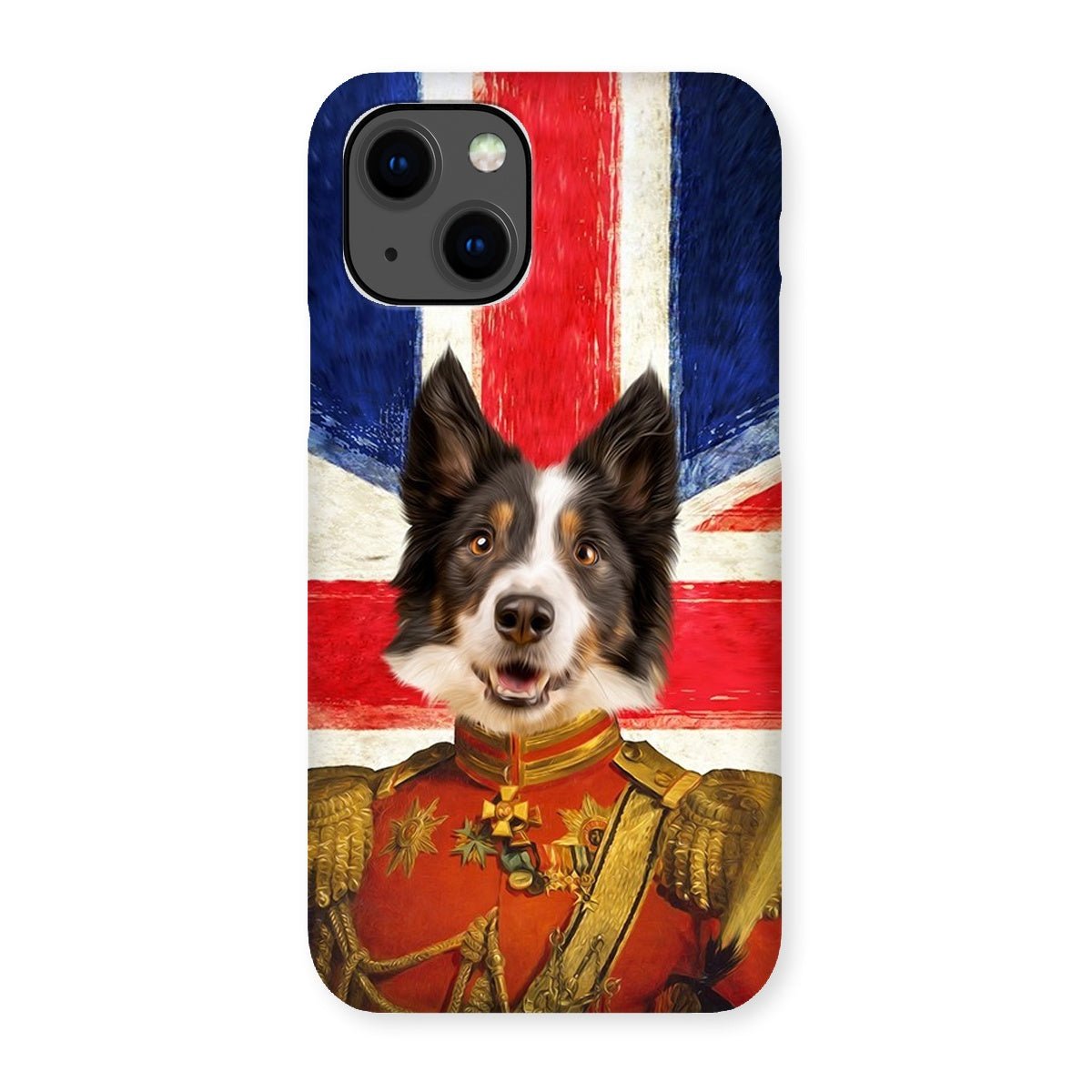 The Duke British Flag Edition: Custom Pet Phone Case - Paw & Glory - Dog Portraits - Pet Portraits