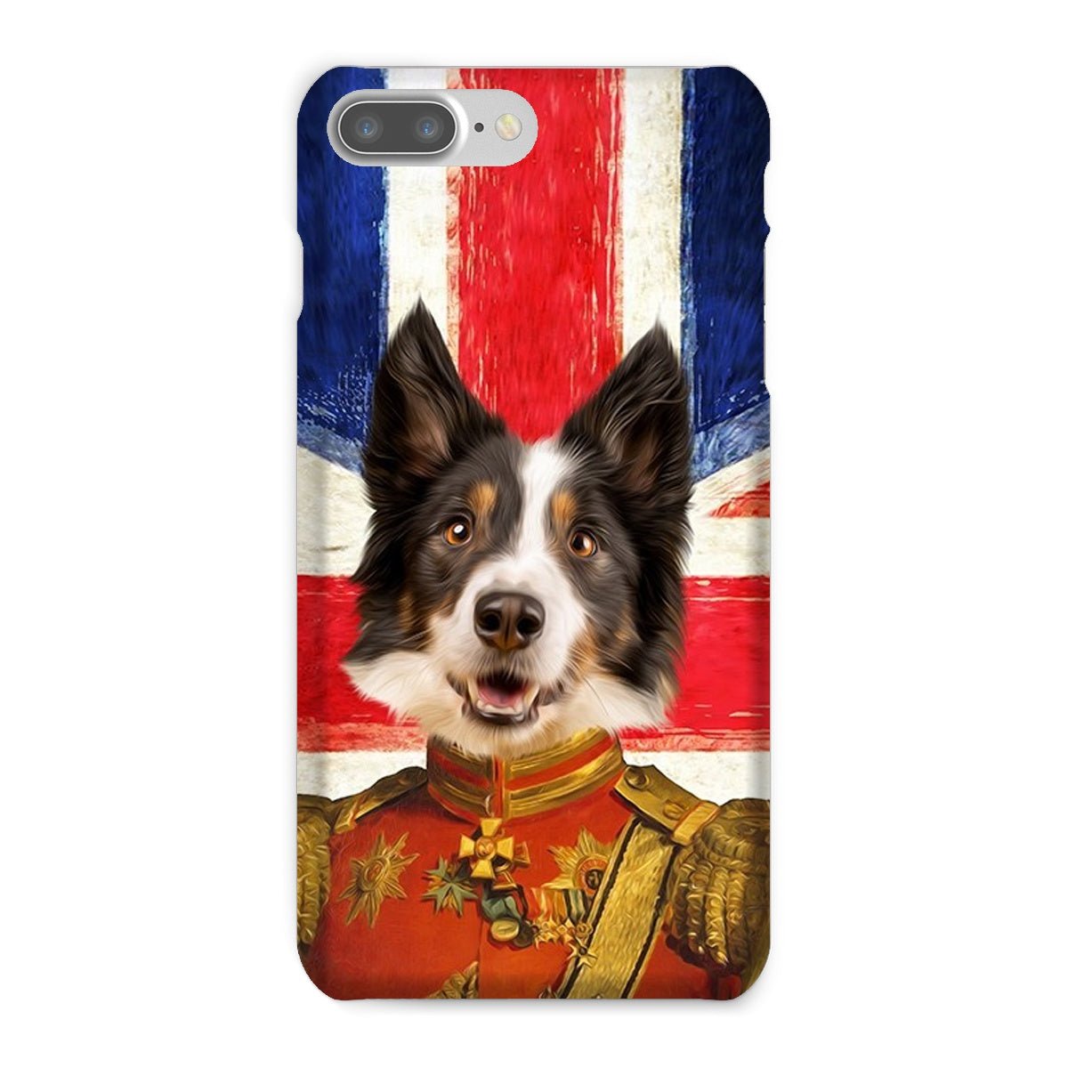 The Duke British Flag Edition: Custom Pet Phone Case - Paw & Glory - Dog Portraits - Pet Portraits