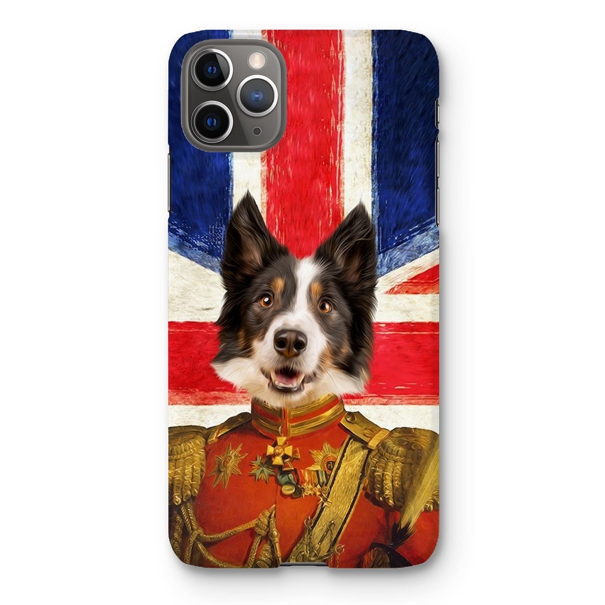 The Duke British Flag Edition: Custom Pet Phone Case - Paw & Glory - Dog Portraits - Pet Portraits