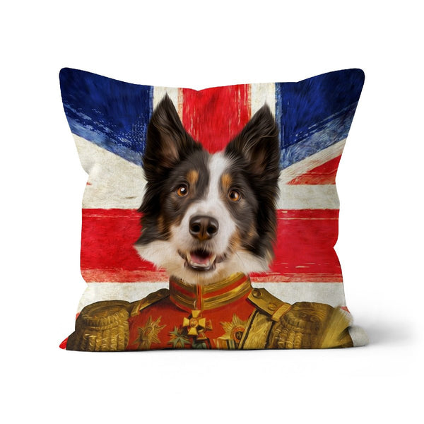 The Duke British Flag Edition: Custom Pet Pillow | royal pet portrait | Paw & Glory