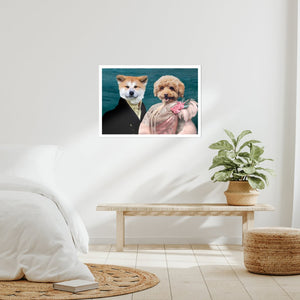 The Earl & His Fur Lady: Custom Pet Poster - Paw & Glory - Dog Portraits - Pet Portraits