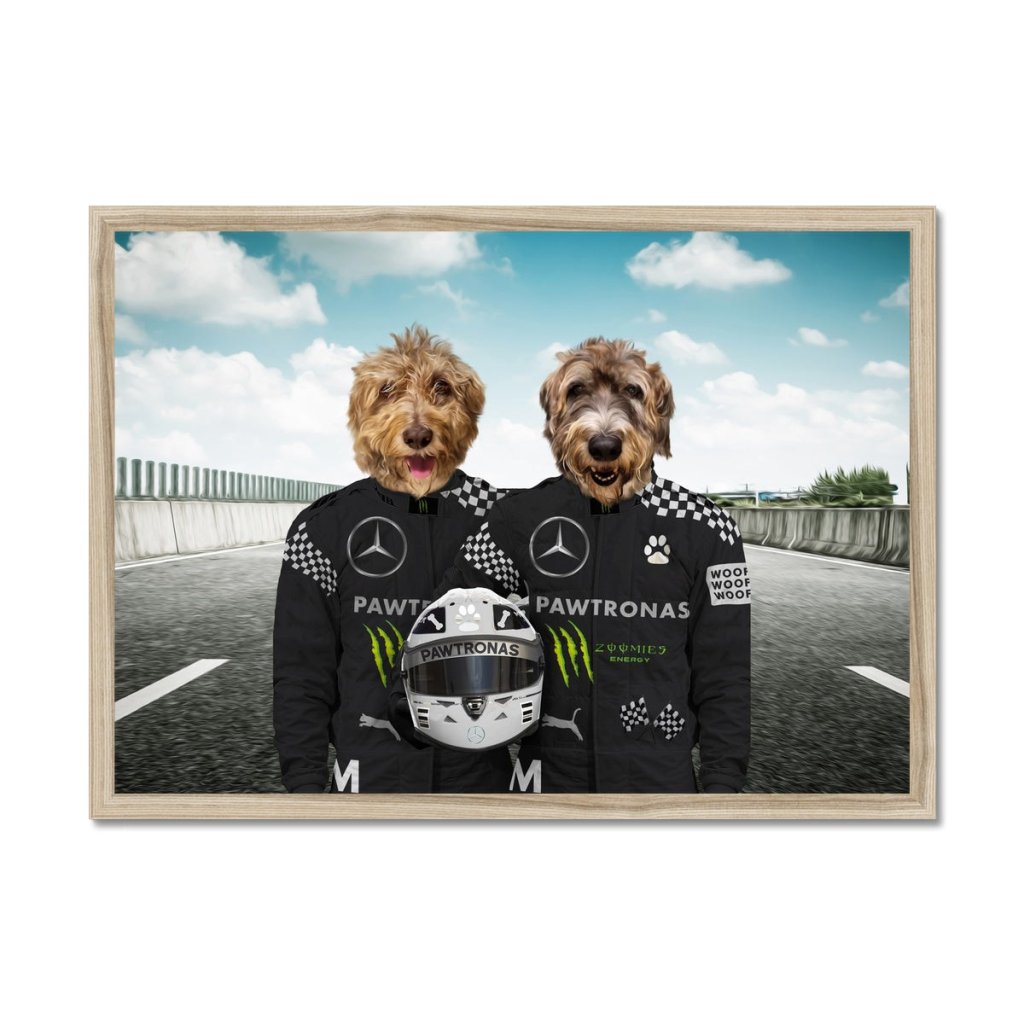 The Elite Drivers (Mercedes Inspired): Custom Pet Portrait - Paw & Glory - Dog Portraits - Pet Portraits