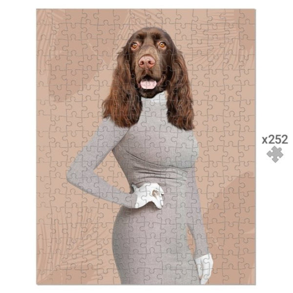 Coastal Glamour Star Custom Pet Puzzle | Funny Pet Portrait | Paw & Glory