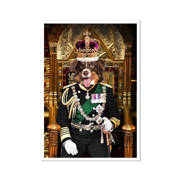 The English King: Custom Pet Poster | royal pet portrait | Paw & Glory