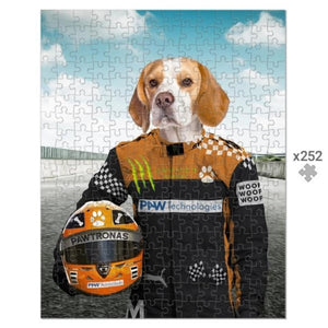 The Famous Driver (McLaren Inspired): Custom Pet Puzzle - Paw & Glory - Dog Portraits - Pet Portraits