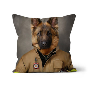 The Firefighter: Custom Pet Pillow - Paw & Glory - Dog Portraits - Pet Portraits