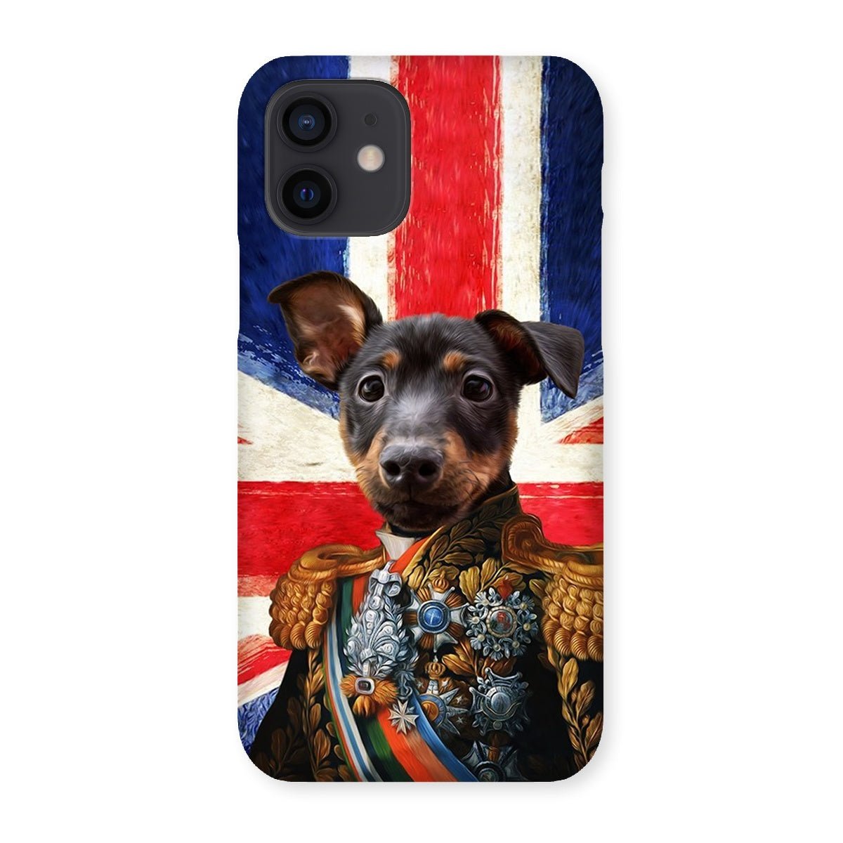 The First Lieutenant British Flag Edition: Custom Pet Phone Case - Paw & Glory - Dog Portraits - Pet Portraits