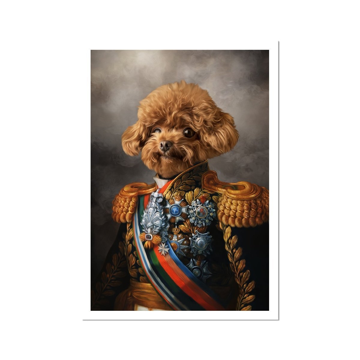 The First Lieutenant: Custom Pet Portrait - Paw & Glory - Dog Portraits - Pet Portraits