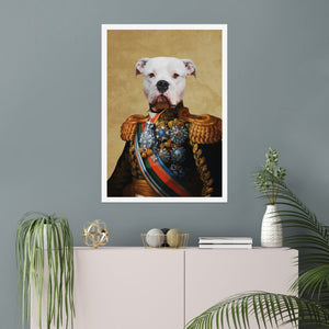 The First Lieutenant: Custom Pet Poster - Paw & Glory - Dog Portraits - Pet Portraits