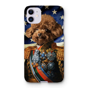 The First Lieutenant USA Flag Edition: Custom Pet Phone Case - Paw & Glory - Dog Portraits - Pet Portraits