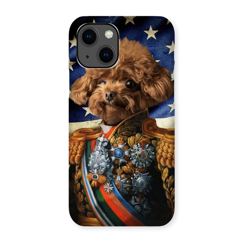 The First Lieutenant USA Flag Edition: Custom Pet Phone Case - Paw & Glory - Dog Portraits - Pet Portraits