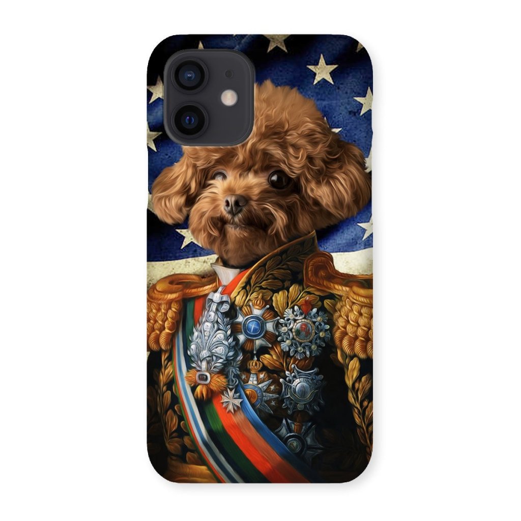 The First Lieutenant USA Flag Edition: Custom Pet Phone Case - Paw & Glory - Dog Portraits - Pet Portraits