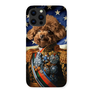The First Lieutenant USA Flag Edition: Custom Pet Phone Case - Paw & Glory - Dog Portraits - Pet Portraits