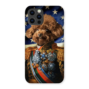 The First Lieutenant USA Flag Edition: Custom Pet Phone Case - Paw & Glory - Dog Portraits - Pet Portraits