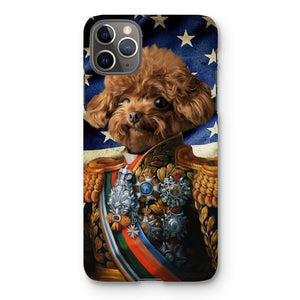 The First Lieutenant USA Flag Edition: Custom Pet Phone Case - Paw & Glory - Dog Portraits - Pet Portraits