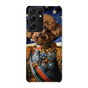 The First Lieutenant USA Flag Edition: Custom Pet Phone Case - Paw & Glory - Dog Portraits - Pet Portraits