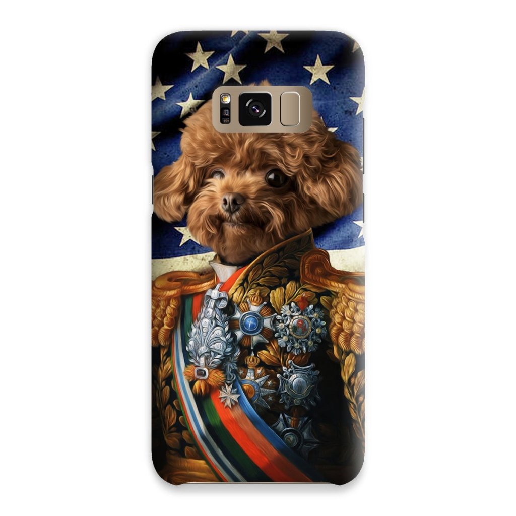 The First Lieutenant USA Flag Edition: Custom Pet Phone Case - Paw & Glory - Dog Portraits - Pet Portraits