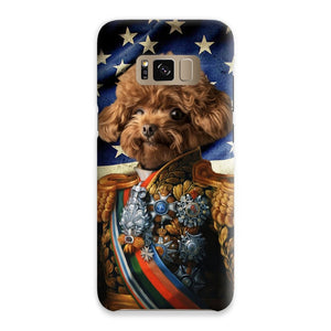 The First Lieutenant USA Flag Edition: Custom Pet Phone Case - Paw & Glory - Dog Portraits - Pet Portraits