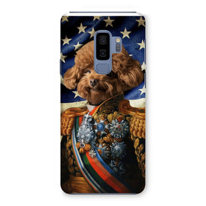 The First Lieutenant USA Flag Edition: Custom Pet Phone Case - Paw & Glory - Dog Portraits - Pet Portraits