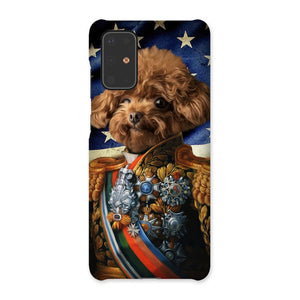 The First Lieutenant USA Flag Edition: Custom Pet Phone Case - Paw & Glory - Dog Portraits - Pet Portraits