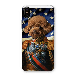 The First Lieutenant USA Flag Edition: Custom Pet Phone Case - Paw & Glory - Dog Portraits - Pet Portraits