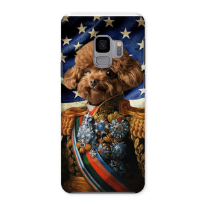 The First Lieutenant USA Flag Edition: Custom Pet Phone Case - Paw & Glory - Dog Portraits - Pet Portraits