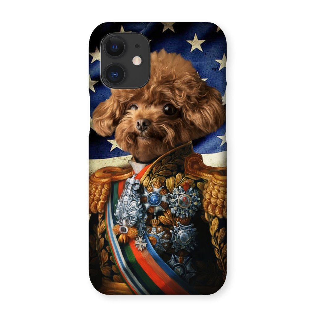 The First Lieutenant USA Flag Edition: Custom Pet Phone Case - Paw & Glory - Dog Portraits - Pet Portraits