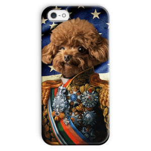 The First Lieutenant USA Flag Edition: Custom Pet Phone Case - Paw & Glory - Dog Portraits - Pet Portraits
