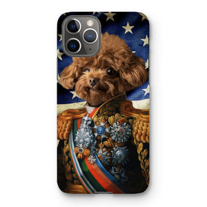 The First Lieutenant USA Flag Edition: Custom Pet Phone Case - Paw & Glory - Dog Portraits - Pet Portraits