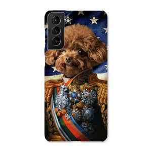 The First Lieutenant USA Flag Edition: Custom Pet Phone Case - Paw & Glory - Dog Portraits - Pet Portraits