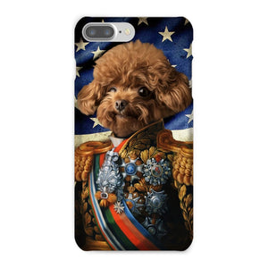 The First Lieutenant USA Flag Edition: Custom Pet Phone Case - Paw & Glory - Dog Portraits - Pet Portraits