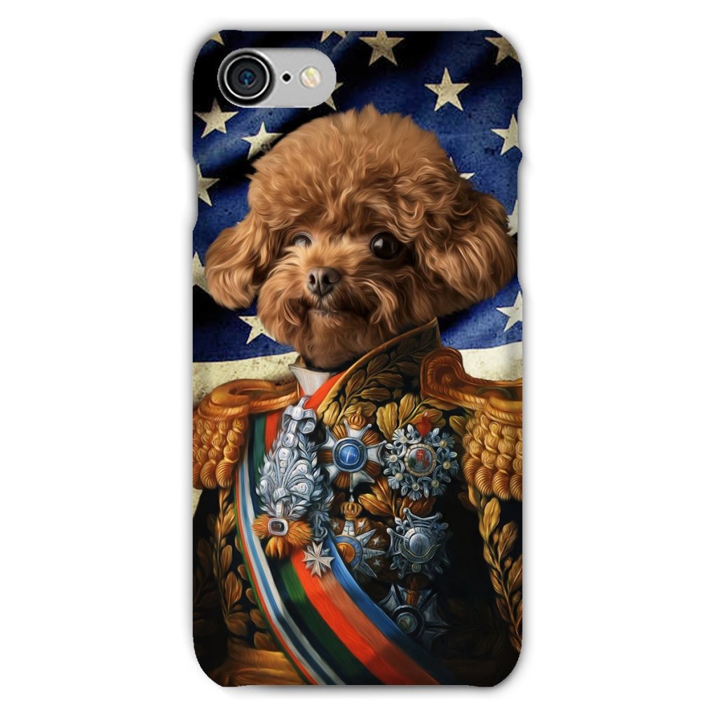 The First Lieutenant USA Flag Edition: Custom Pet Phone Case - Paw & Glory - Dog Portraits - Pet Portraits