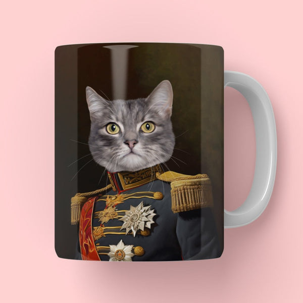 The Fleet Commander: Custom Pet Coffee Mug | royal pet portrait | Paw & Glory