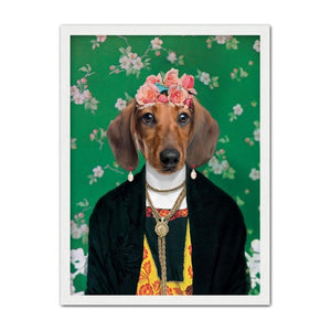 The Frida Khalo: Custom Pet Portrait - Paw & Glory - Dog Portraits - Pet Portraits