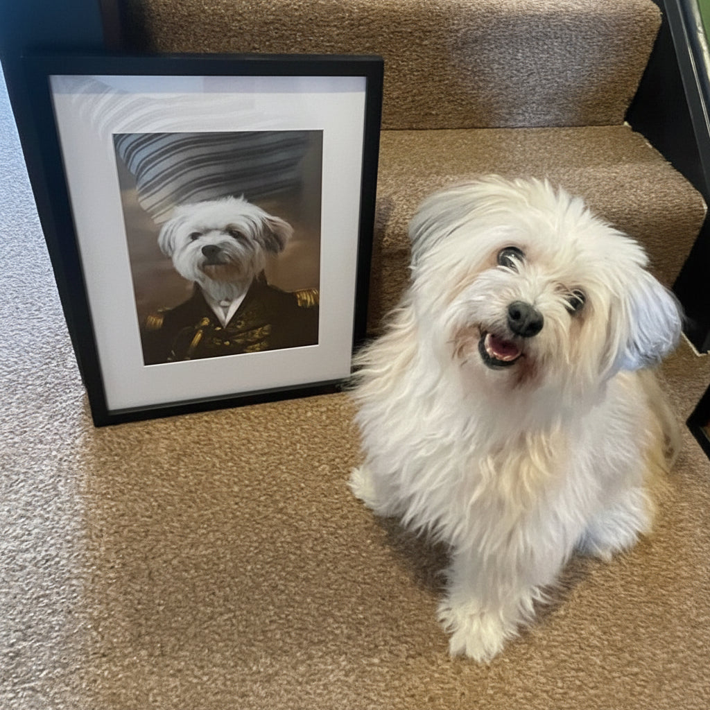 The General Custom Pet Portrait | framed pet portrait | Paw & Glory