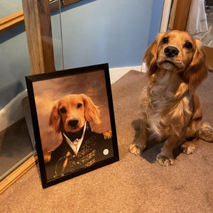 The General: Custom Pet Portrait - Paw & Glory - Dog Portraits - Pet Portraits